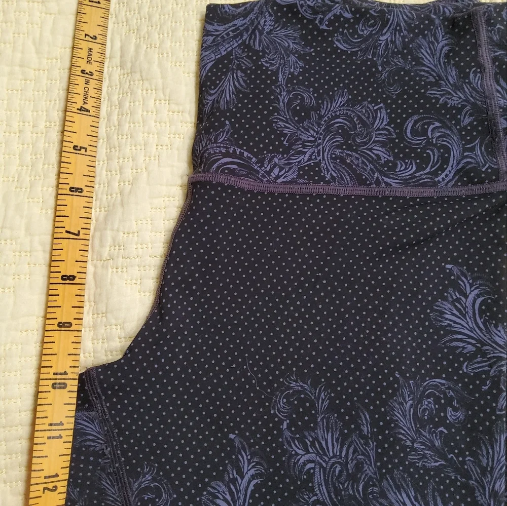 Lululemon Foliage Wunder Under Hi-Rise Tight Nulux Moody Blue Black Size 10